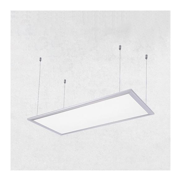 12 "/23.5"/47 "de ancho/rectangular metal colgante de metal simplicidad lámpara de techo blanco led accesorio de techo blanco con difusor acrílico