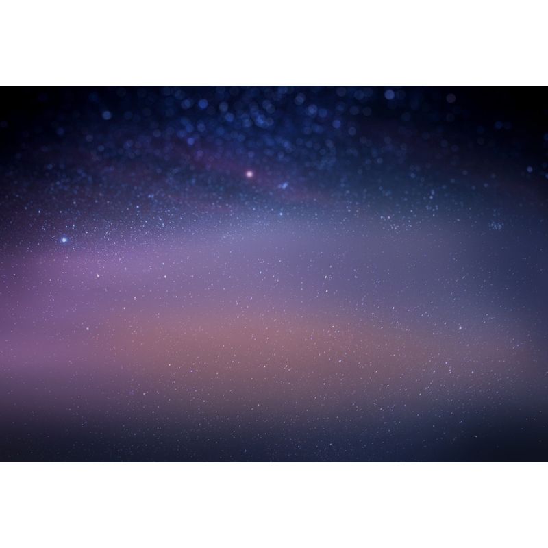 Modern Star and Dust Mural Purple-Blue Astronomy Wall Decoration for Living Room