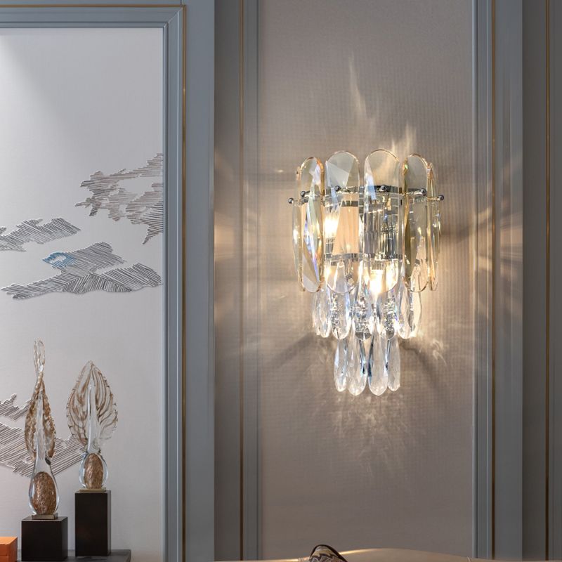 Lampada da parete in metallo elettroplato in stile moderno in stile di lusso sconde murale per spazi interni