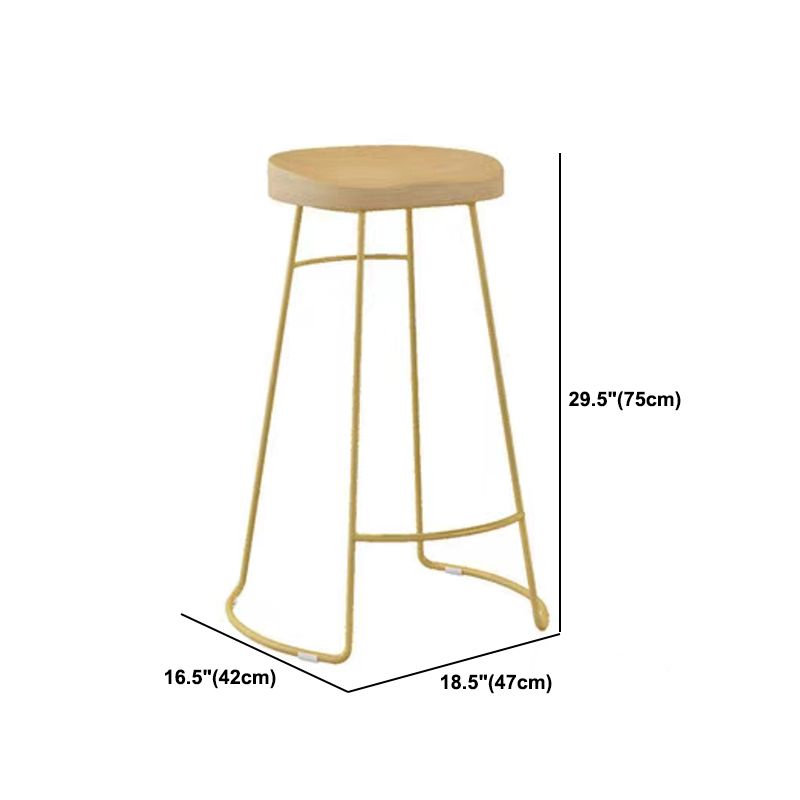 Modern Rectangular Pub Table Set 1/3 Pic Wooden Counter Table with Backless Stool