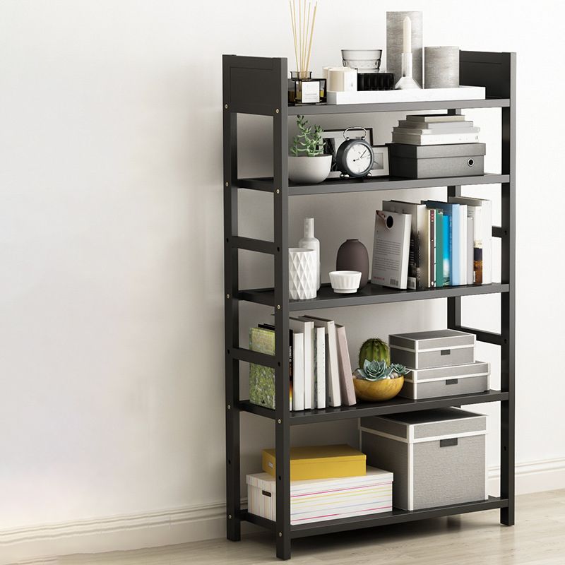 Open Bamboo Home Bookshelf Modern Etagere Shelf Bookcase with Shelves