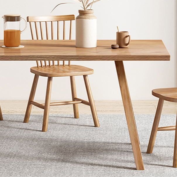 Modern Style Rectangle Wooden Table Set 1/2/5/7 Pieces Dining Set for Kitchen