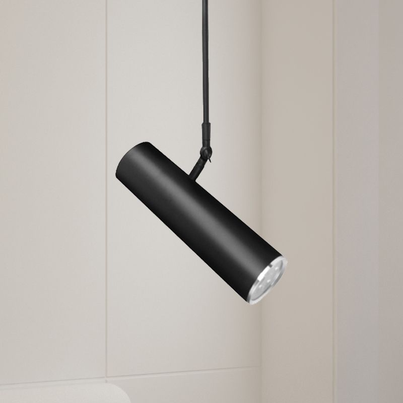 LED CILINDRO LED METAL METAL SIMPLE PARTIZAJE NEGRO CON ALTA AJUSTABLE EN CALENTE/BLANCO, 11 "/19" Altura