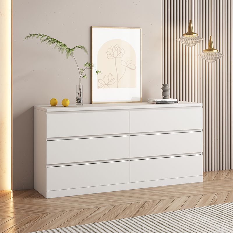 Contemporary Dresser Wooden Storage Chest Dresser with 6 Drawers