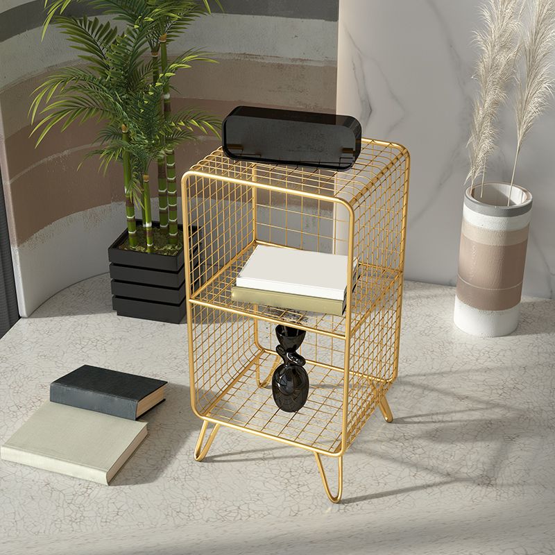 Modern Style Bookshelf Standard Vertical Closed Back Metal Bookcase