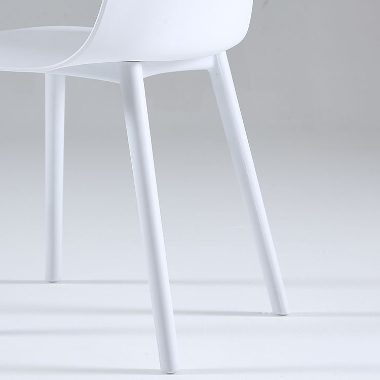 Nordic Dining Room Armless Chair Plastic Side Fabric Chair for Kitchen