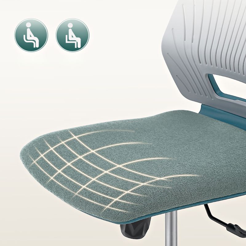 Modern Green Slide Office Chair Adjustable Seat Height with Wheels