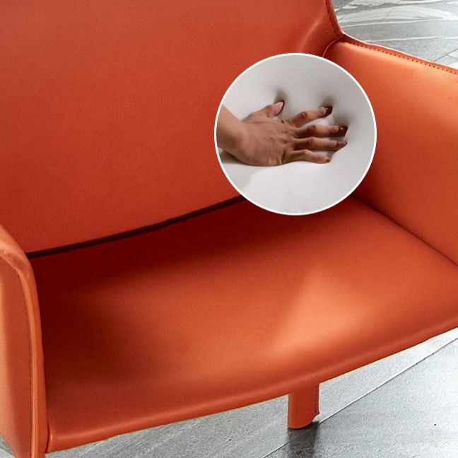Fauteuil de maison en cuir de Style design, finition mate, chaise de salle à manger simple à dossier solide