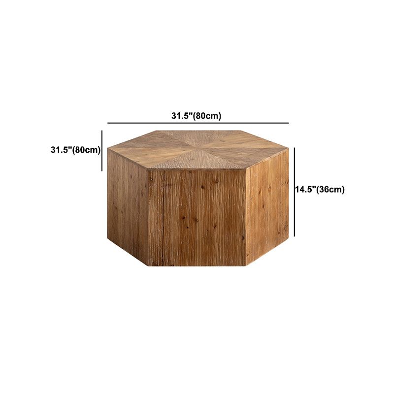 Scandinavian Square Coffee Table Wooden Cocktail Table for Living Room