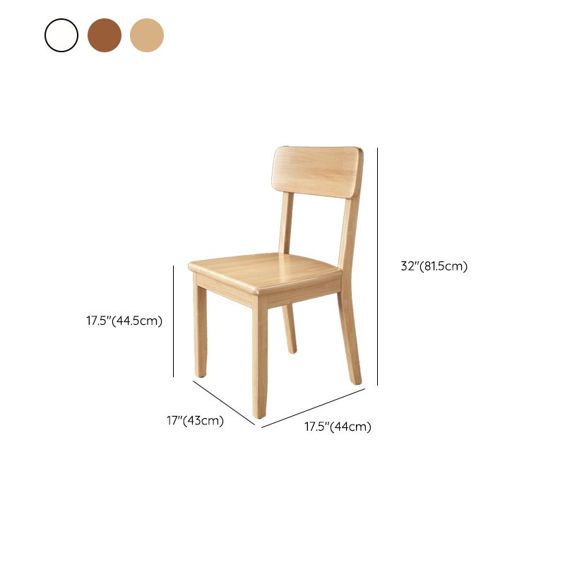 Contemporary Kitchen Dining Side Chair Wood Open Back Dining Side Chair