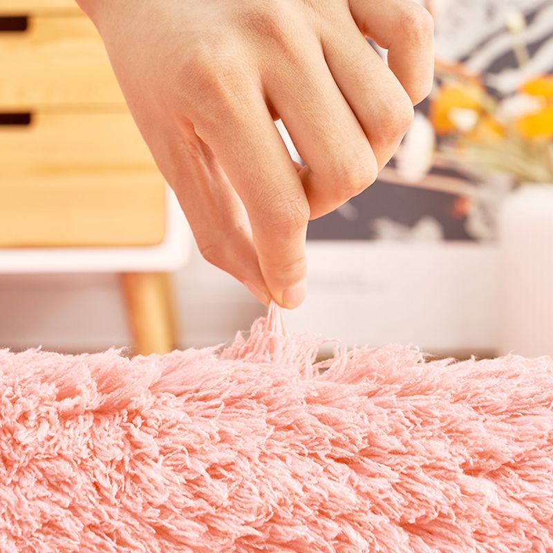 Comfort Home Decoration Area Rug Solid Shag Carpet Polyester Non-Slip Backing Indoor Carpet