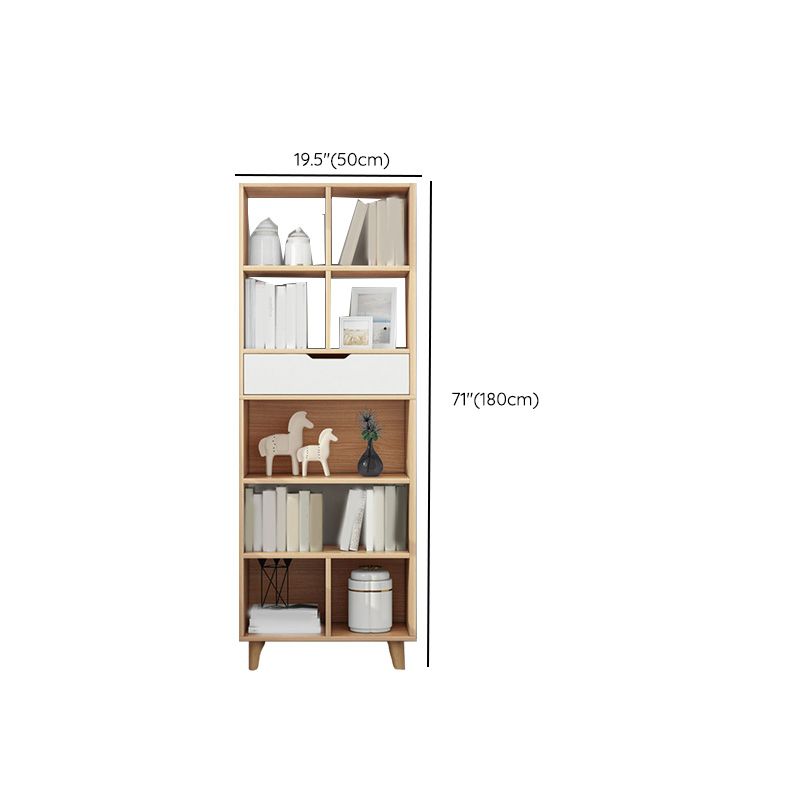 Wooden Accent Cabinet Grooves Handle Design Storage Cabinet with Drawer
