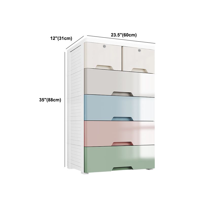 Modern Style Non-Hanging Armoire Plastic Home Storage Cabinet