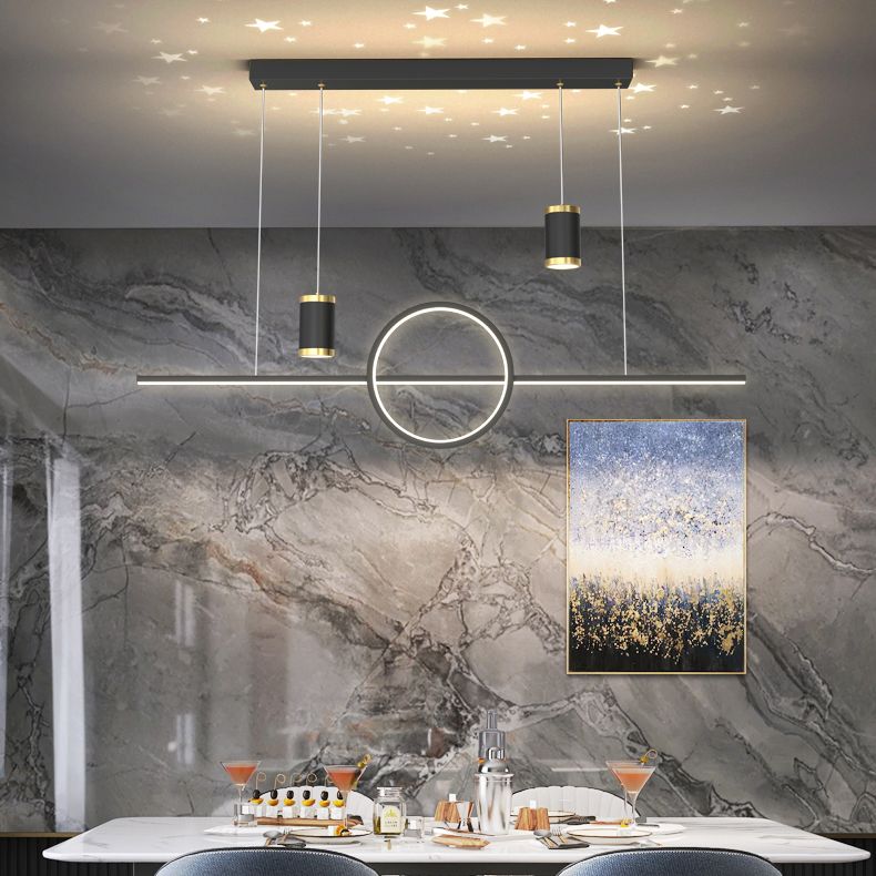 Cylinder Island Kronleuchter Lichter zeitgenössische Anhängerleuchten Metall Island Lights