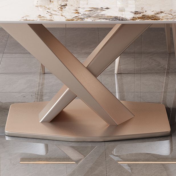 Scandinavian Home Dining Room Set 1/2/5/7 Pieces Sintered Stone Dining Table Sets