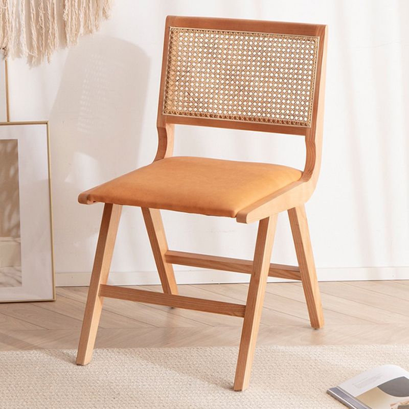 Contemporary Side Chair Open Back Wood Dining Room Chair for Kitchen