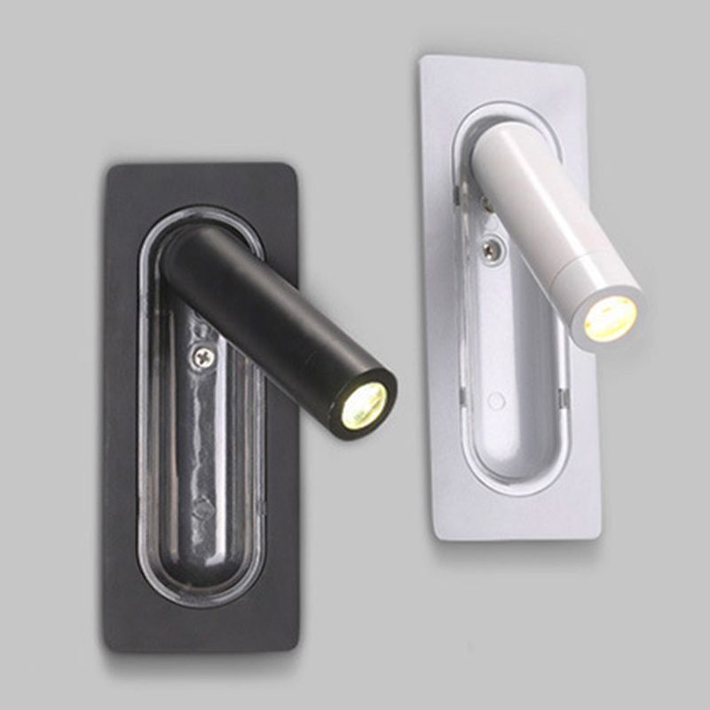 1-Light Geometric Wall Mount Light Modern Style Metal Reading Wall Lamp