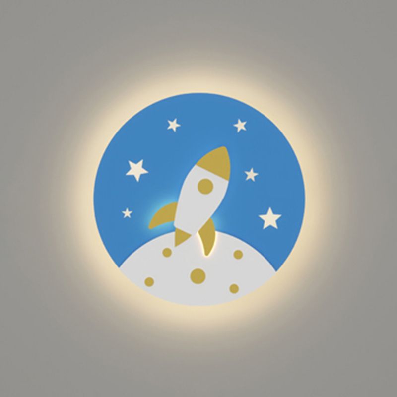 Modern Style Unique Shape Wall Sconce Metal 1 Light Sconce Lighting for Children's Room