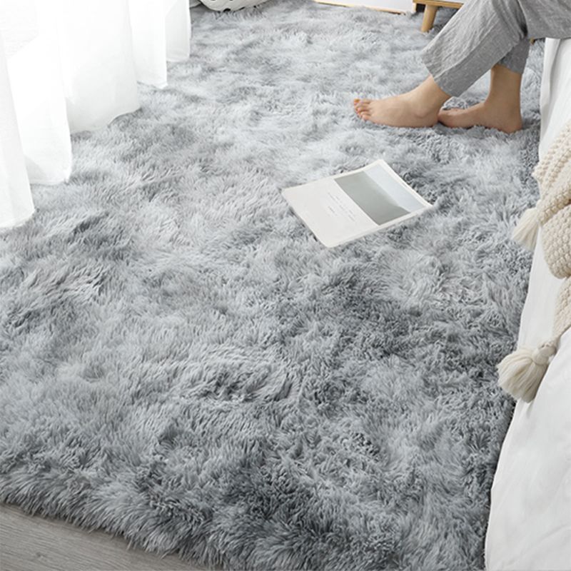 Entspannende Schlafzimmer Teppich mehrfarbig Krawattengedruckte Fläche Teppich Faux Pel