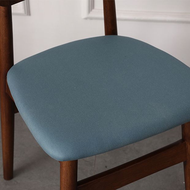 Silla de comedor de madera de caucho maciza moderna, sillas de comedor de cocina con respaldo abierto