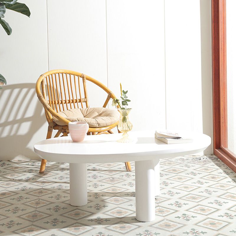 Contemporary Coffee Table 3 Legs Solid Wood Coffee Cocktail Table