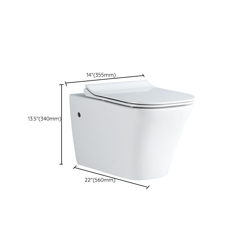 Modern White Flush Toilet Wall Hung Urine Toilet with Seat for Bathroom