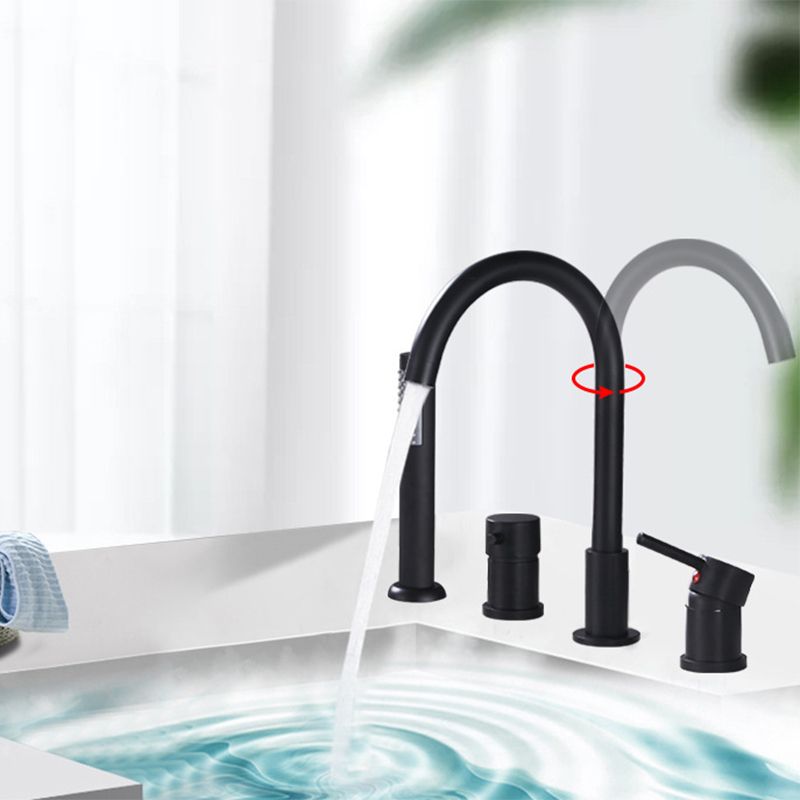 Deck Mounted Metal Roman Tub Faucet Low Arc Roman Tub Faucet Set