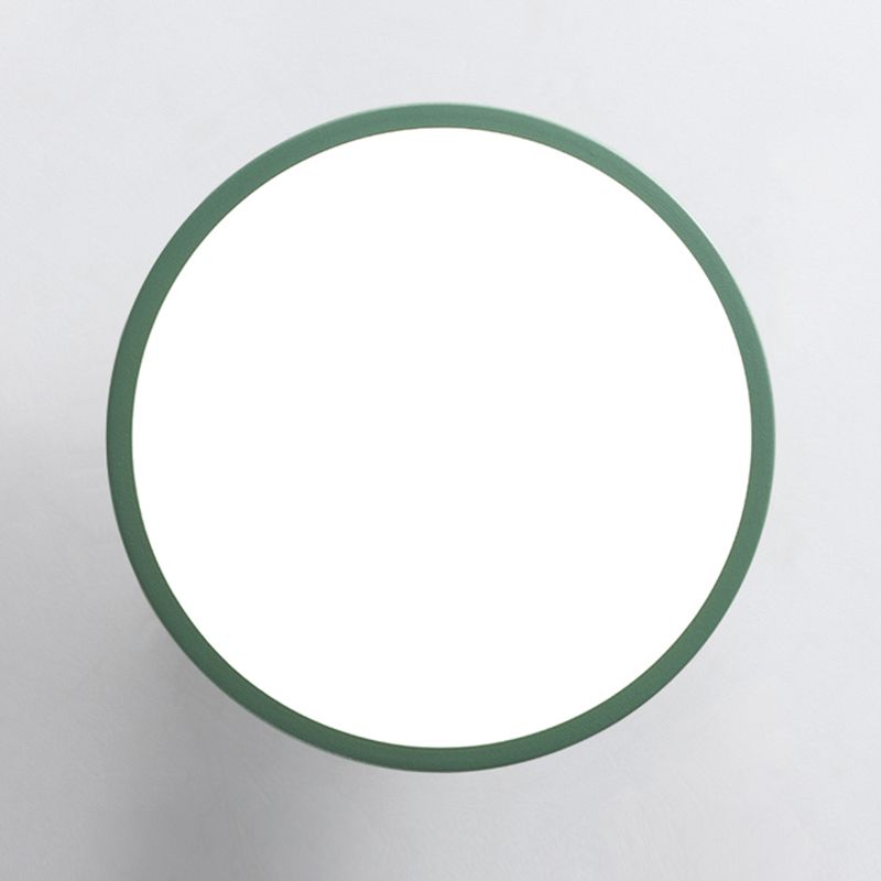 LED Round Semi Flush Nordic Metal and Wood Ceiling Semi Flush in 5 - Colors