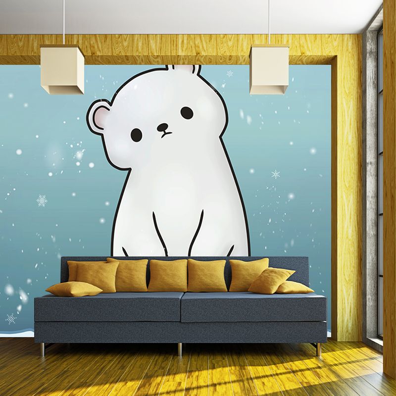 Friendly Mural Illustration Environment Wallpaper Cartoon Animals Bedroom Wall Mural