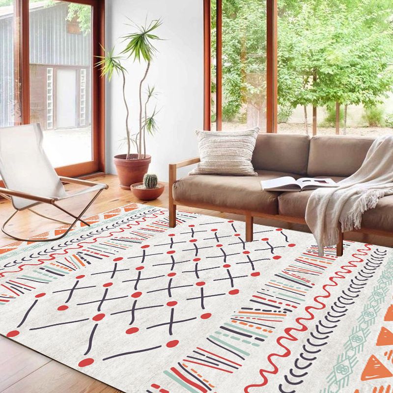 Distinctive Tribal Print Rug Victoria Americana Carpet Polypropylene Washable Rug for Living Room