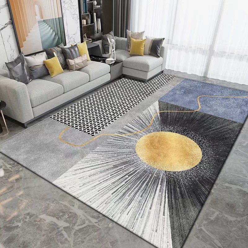 Luxury Area Carpet Modern Indoor Rug Non-Slip Backing Polyester Carpet for Living Room