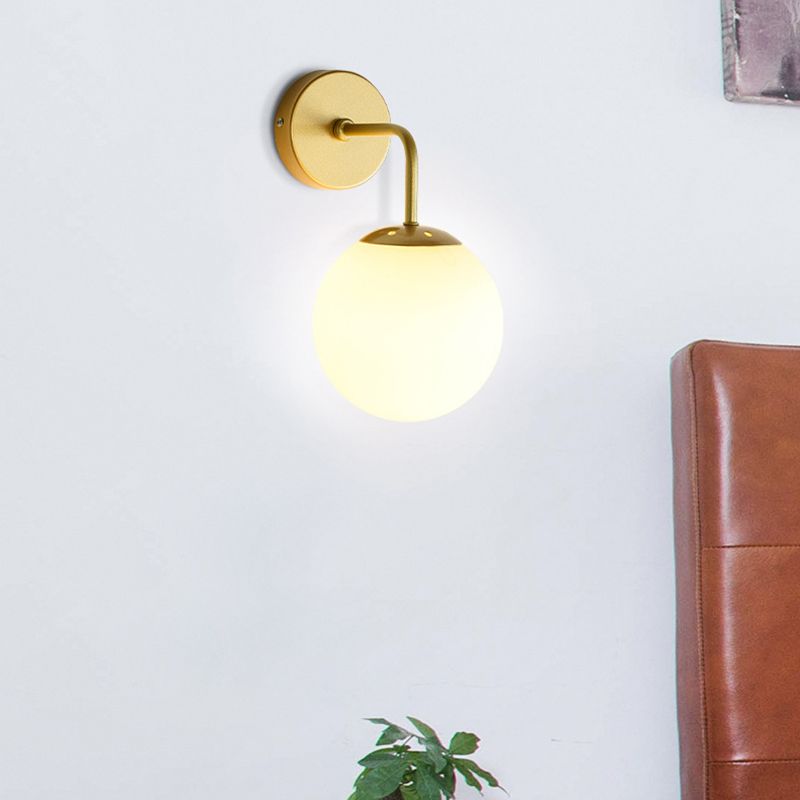 Globe Shade Wall Light Glamp 1 licht Moderne minimalistische stijl SCONCE LICHT VOOR SLAAPKAMER
