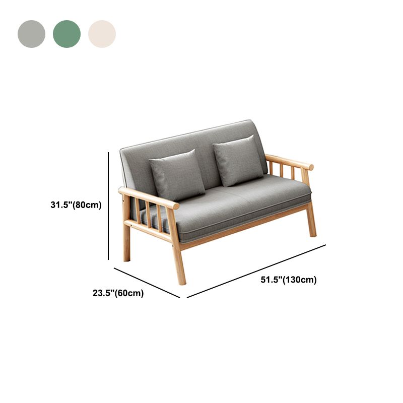 Linen Modern Tight Back Sofa 24"W Square Arm Sofa for Living Room