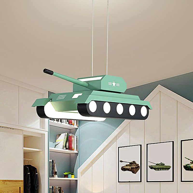 Modern Style Tank LED Suspension Lighting Acrylic Nursery Chandelier Light Fixture