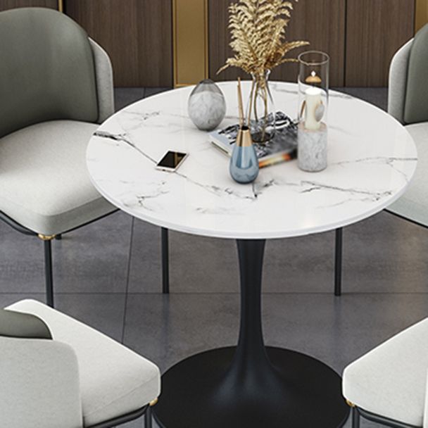 Modern 1/2/4 Pieces Dining Set Round Sintered Stone Dining Table Set