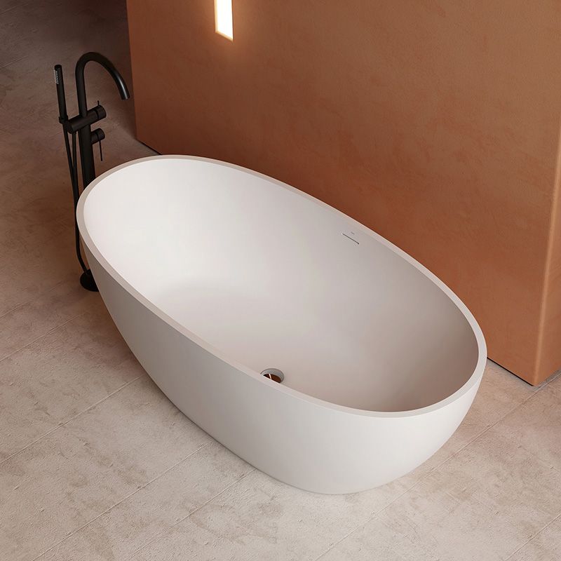 Antique Finish Oval Soaking Bath Stand Alone Modern Bath Tub