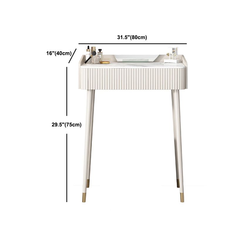 Contemporary Vanity Dressing Table Slate Top Vanity Makeup Table Set