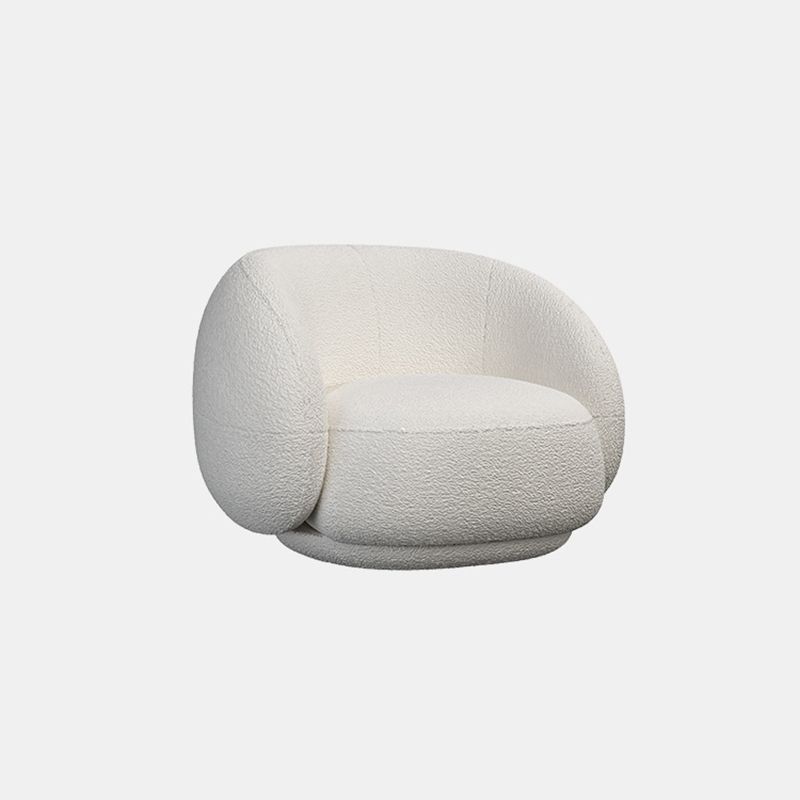 Contemporary Sloped Arm Curved Settee Tight Back Fabric Sofa