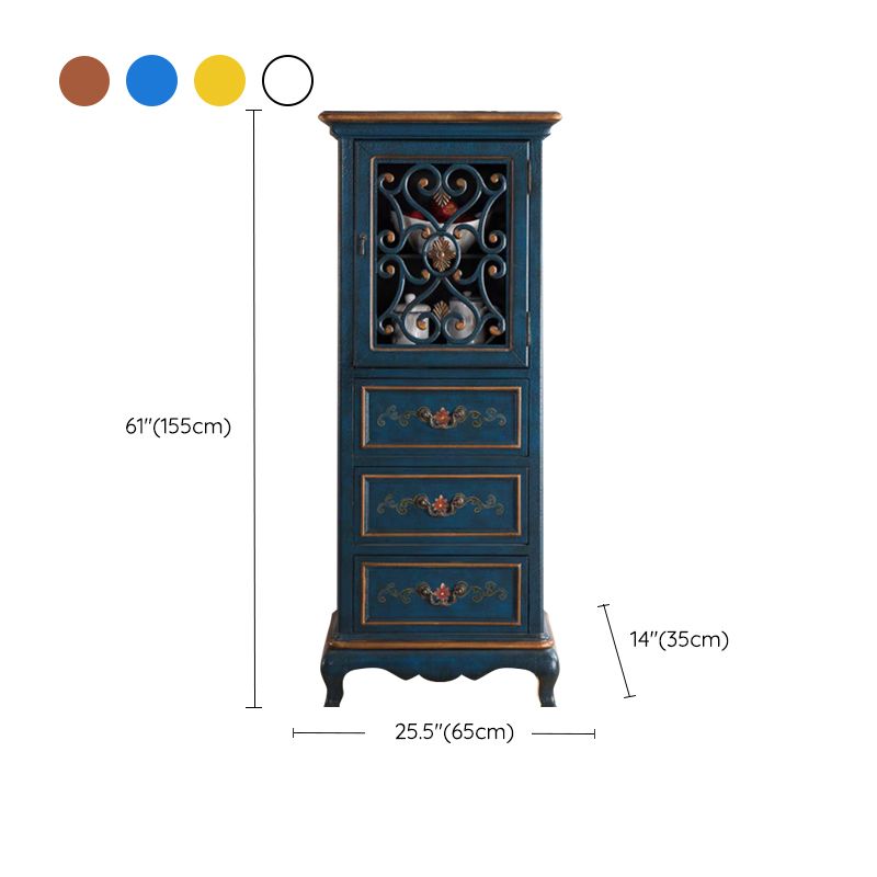 1- Door Wooden Cabinet, Rectangle Accent Cabinet with Drawers