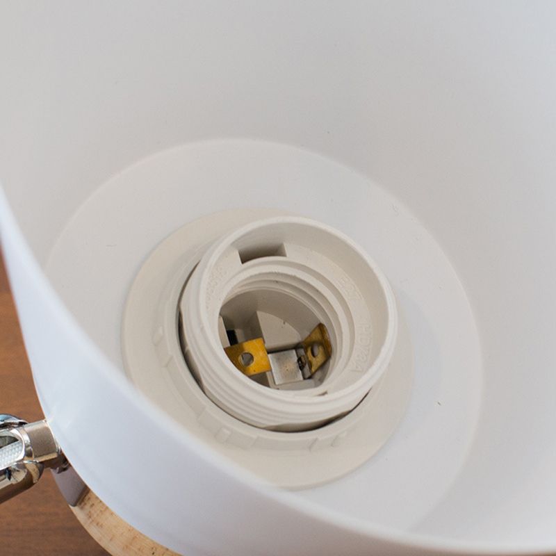 Modernism Metal Shaded Wall Light Polish Finish Wood Lighting for Room