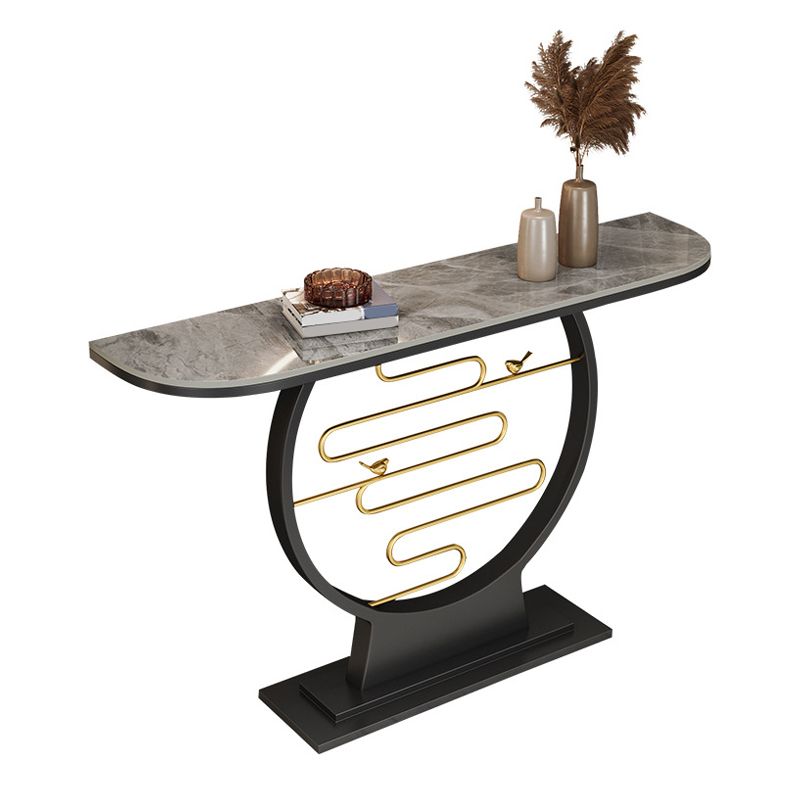 31.5" Tall Stone Console Table Modern Stain Resistant End Table for Hall