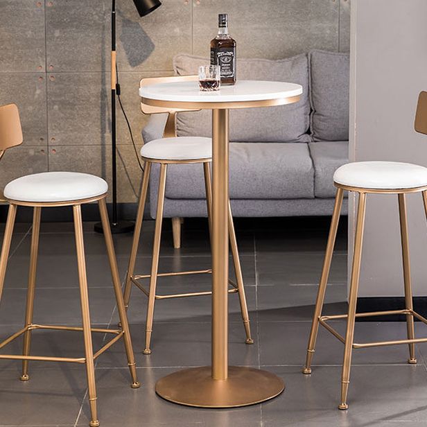 Modern Bar Table White Dining Table for Kitchen Living Room Coffee Room