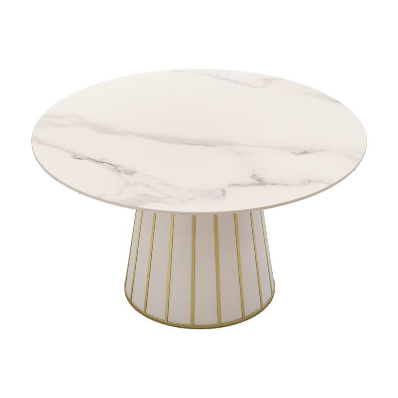 Glam Round Stone Dining Table 1/7 Pieces Dining Set for Dining Room