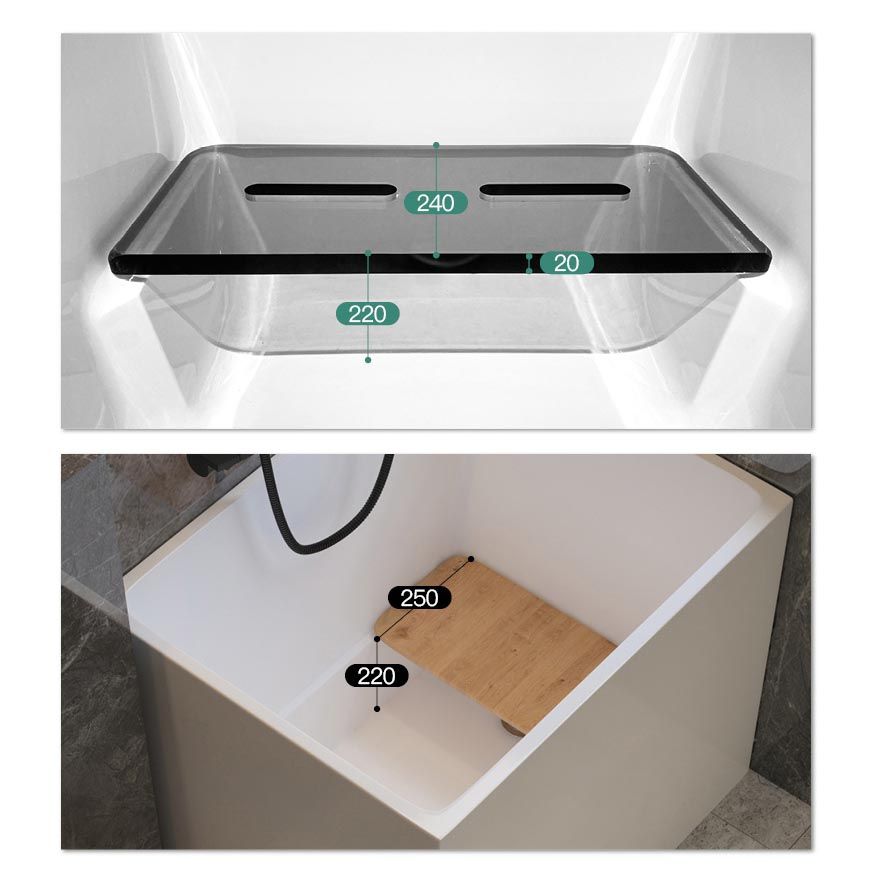 Modern Acrylic Alcove Bathtub Rectangular Matte Bath Tub for Home