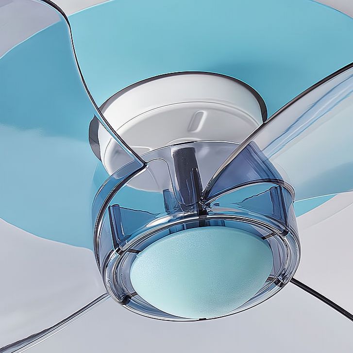 Nordic Style Metal Ceiling Fan Lamp Circle Shape Colorful Ceiling Fan Light for Bedroom