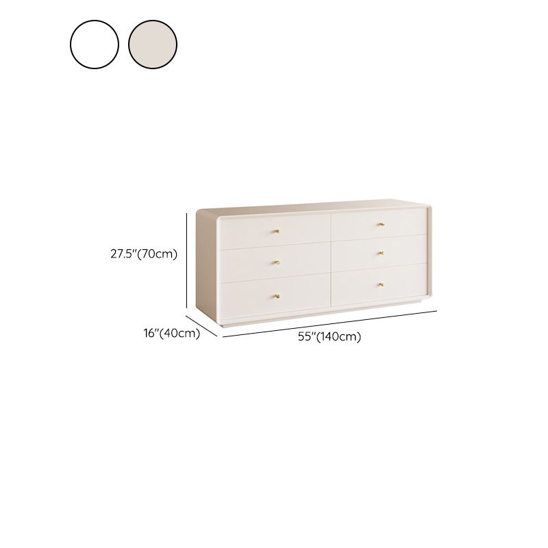 Modern Standard Storage Cabinet White Wood Side Cabinet with Drawers
