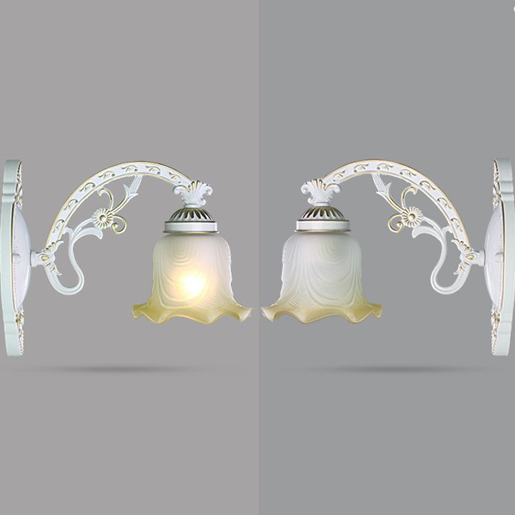 Simple Wall Sconce Modern Living Room Glass Shade Wall Mount Lamp Fixture