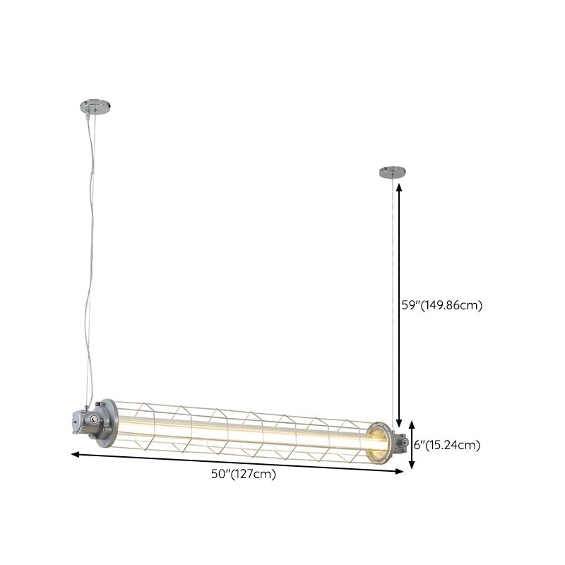 Industrial Style Aluminum Hanging Lamp Cylinder Shape Island Light Fixture for Living Room