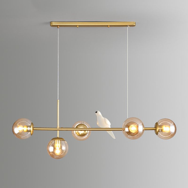 Modern Minimalist Island Light Glass Hanging Light for Dining Room