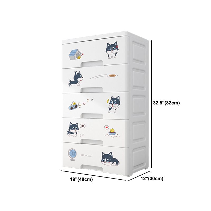 Contemporary Non-Hanging Armoire Plastic Bedroom Wardrobe Closet